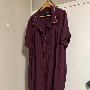 WILDFANG Purple Button down Shirt dress 3x